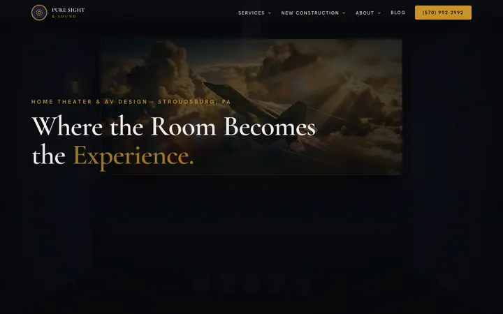 Pure Sight & Sound — website built by Marketta