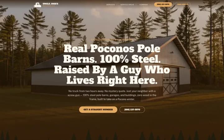 Uncle Josh's Buildings — website built by Marketta